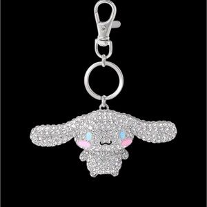 Cinnamoroll Crystal-Embellished Keychain Travel Bag Charm